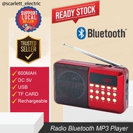 Portable Rechargeable FM Radio Bluetooth MP3 Player USB TF Card Audio/Small Radio Portable