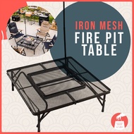 Iron Mesh Fire Pit Table Camping Fortable Table Meja Lipat Camping (Version 2)