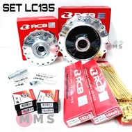 LC135 Set Hub Racing Boy Front Rear RCB Lidi/Spoke Bearing Collar Bush Complete One Set Original
