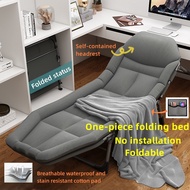 Folding Bed With Mattress Heavy Duty Single Foldable Bed Chair for Indoor Home Office