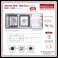 Meridian Kitchen Sink Stainless Bbm 12050 Best Seller