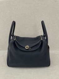 Hermes Lindy 30 午夜藍銀扣