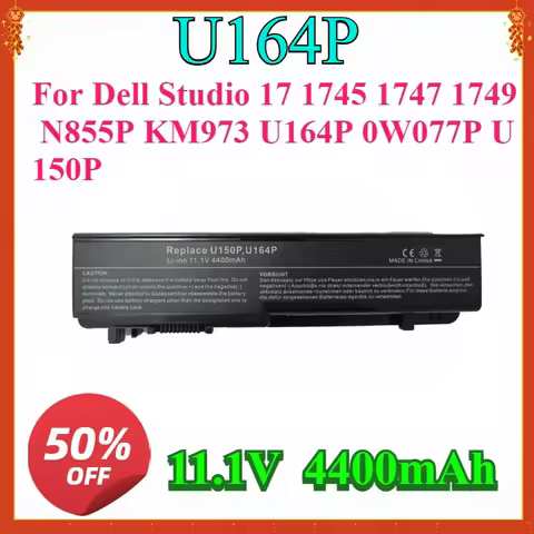 New High-quality 11.1V New Laptop Battery for Dell Studio 17 1745 1747 1749 N855P KM973 U164P 0W077P
