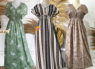 Radeva Gallery - Dress Daster Manohara Panjang Bali Daisy Kain Rayon Nyaman Lembut Corak Motif Bunga