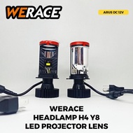 Werace Led Headlamp Pair H4 Mini Projector Projector Y8D Y8 Super Bright Headlight Car Motorcycle