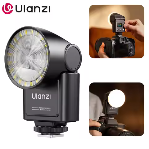Ulanzi F16R Camera Flash SpeedLite GN16 6800K LED Light for Canon Fuji f1-230 Sony zv1 Ricoh gr3 Nik