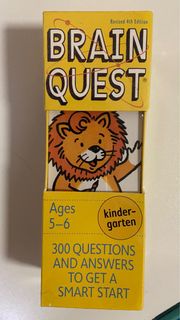 Brain Quest Kindergarten Cards Ages 5-6 300 Questions &amp; Answers Educational