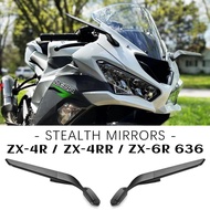 Motorcycle Stealth Mirrors for KAWASAKI Ninja ZX-6R 636 ZX-4R Accessories Rearview Mirror for NINJA 