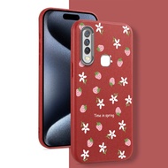 strawberry White Flowers Casing For OPPO 5 7 8 LITE A94 F21S PRO AX7 AX5S 7Z A7N A12S A11K A5S F19S 