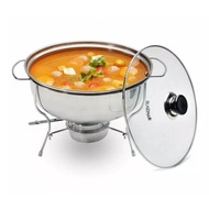 Soup Warmer Fastfood Buffet Soup/ Soup Warmer with Glass Lid - 28 Cm