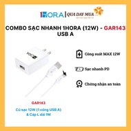1HORA fast charging Combo - GAR143 (12W) - USB cable- A to L (1M)