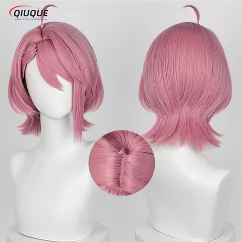 Aira Shiratori Cosplay Wig Anime Dandadan Pink Short Momo Ayase Heat-resistant Fiber Hair Wigs+ Wig 