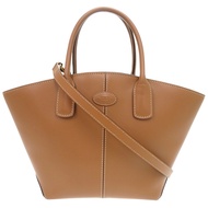 Tod's Logo 皮革ブラウン兩用手提包/單肩包 棕色 1100 [二手] TOD'S