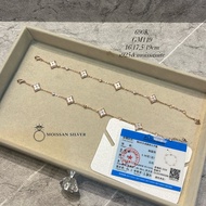 MATA GM119 |Elpi White Rosegold Bracelet 4 Mix Moissanite Eyes 0.001Ct Silver s925