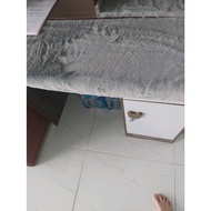 Short, Gray Rabbit Fur Carpets Dressing Table Covers - Phone Cabinet Mats.