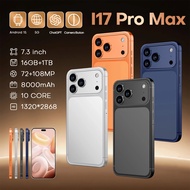 2026 New i17 Pro Max 16GB+1TB 7.3-inch Global Edition Dual SIM Android Smartphone