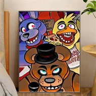 A Set Night At Freddy's  Pattern Diamond Painting Kit, DIY 5D Diamond Painting Mosaic Canvas Paintin