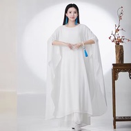 2025 Zen Dance Costume Suit with Sleeves Elegant Long Skirt Tea Zen Costume Literary Guzheng Costume