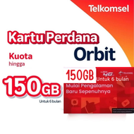 Kartu Perdana TELKOMSEL ORBIT Free 150gb (25gbx6Bln) 25GB 30HARI Buat  Modem Router dan Mifi Orbit B