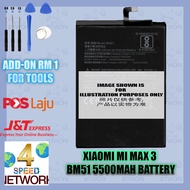 XMI Mi Max 3 BM51 5500mAh Typ Battery Bateri Batery MiMAX3 5400 5500 mah mimax bm 51 Max3 Btri Beter