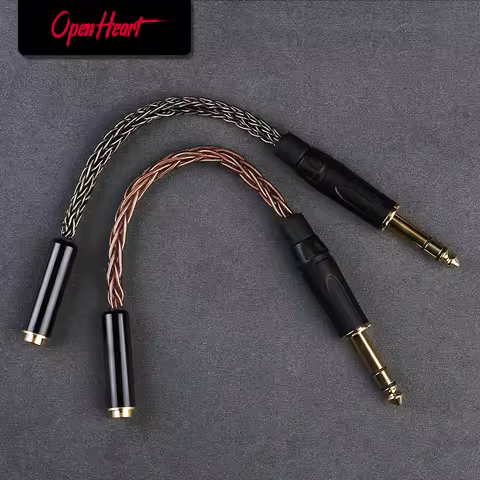 OPENHEART 6.35mm to 4.4mm Female 5 Pole Balanced 8 Core OCC 16 Core OFC Silver Plated Headphone Adap