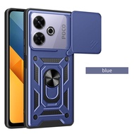 Ốp lưng bảo vệ máy ảnh cho POCO M6 4G POCO F6 Pro POCO F6 Armor Hybrid Ring Cover