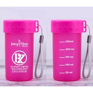 SHAKER BOTOL PLASTIK (JUICY FIBRE) 250ml TAHAN LASAK + TALI