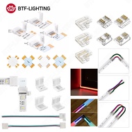 BTF-LIGHTING SMD COB LED Connector 5050 RGB T-type L-type X-type Connector 2pin 3pin 4pin 5pin Corne
