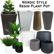 [SG SELLER] Plant Pot Flower Vase Artificial Plant Pot Indoor Outdoor Flower Plant Stand Resin Pot Large Small Resin Pot