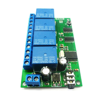 [themremain]-AD22B04 4 Channel Relay DTMF Tone Signal Decoder Remote Control Relay Module 12V DC for