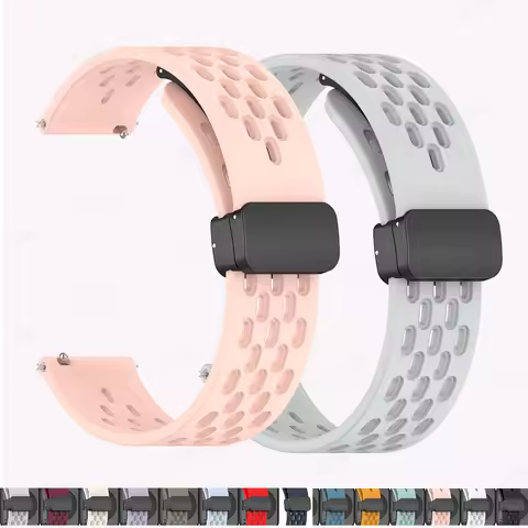 22mm Magnetic Buckle Silicone Strap For Suunto RACE S/RACE/5 Peak/9 Peak Pro Watchband For Suunto Ve