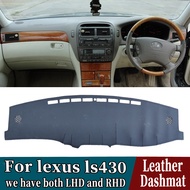 Pu หนัง Dashmat ฝาปิดแผงควบคุมพรมรถ-จัดแต่งทรงผมอุปกรณ์เสริมสำหรับ Lexus Ls430 Ls 430 2002 2003 2004