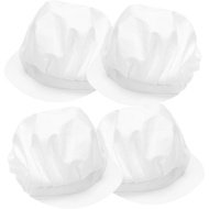 4pcs Breathable Dustproof Workshop Cap for Waiters and Workers White