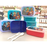 [READY STOCK] JUSTICE LEAGUE AMERICA LUNCH BOX WITH 2 COMPARTMENT AND SPOON AND FORK