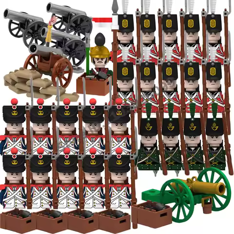 Mini Napoleonic Wars Figures Medieval Europe Military Building Blocks British French Prussia Russia 