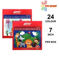 Astar Colour Pencil 24 Colour 7" Long CP3102