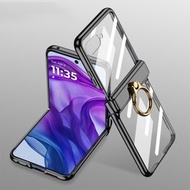 全城熱賣 - 適用於Motorola Razr 50 Ultra GKK 殼膜一體磁吸摺疊轉軸幻影指環手機殼（亮黑色）