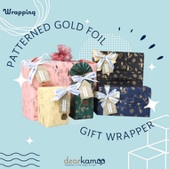 Patterned Gold Foil Wrapping Paper Gold Patterned Gift Wrapping Paper Gift Wrapping Paper