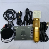 BỘ MIC HÁT THU ÂM LIVESTREAM 3 MÓN MIC BM900-CARD XOX K10 BẢN 2020 MỚI NHẤT KÈM TAI NHÉT BH 6 THÁNG
