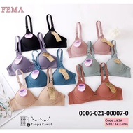 FEMA 1 Pcs Bra PatternedWanita CupPOLOS a & B Super Soft Size 34 - 42 - A5/B5