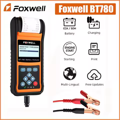Battery Tester 12&24V Foxwell BT780 Load Battery Tester Capacity AGM/GEL/EFB Car Battery Check CCA/S