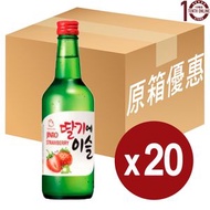 真露 - 真露 士多啤梨味燒酒 Jinro Strawberry Soju - 原箱 360毫升
