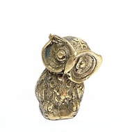 Display / Ornament of an Owl Statue, Brass Decoration / Owl Decor
