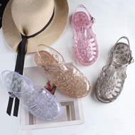 Sandal Jelly Glitter Dewasa Hollow Shoes Import Melissa Karet Rubber