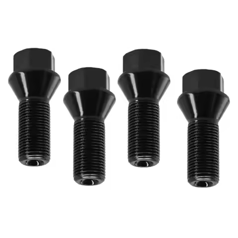 4 PCS Wheel Lug Bolt Nut Black Steel for BMW E70 / E70N / E71 / F20 / F21 / F22 / F45 / F30 / F31 /
