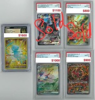 寶可夢卡牌 Mew夢夢(美版), Umbreon VMAX月伊貝, Milotic美納斯, Eevee 伊貝, Goricorio 花舞鳥 日版 PSA 10 CGC pristine 黑金10