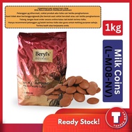[MELTING RISK] BERYL'S Milk Chocolate Compound Coins 1kg [beryls][Pls read T&C before place  order]