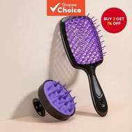 2 Piece Massage Brush Set Featuring Wide Tooth Air Cushion Combs for Dandruff Treatment on Normal Ha