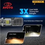 LAMPU MOTOR LED BEBEK MATIC MOTOR AYOTO M2B AC DC HI LO H6 PUTIH