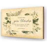 1 Thessalonians 5 18 Give Thanks Bible Verse Wall Art Scripture Poster Pictures for Bedroom Print Ar